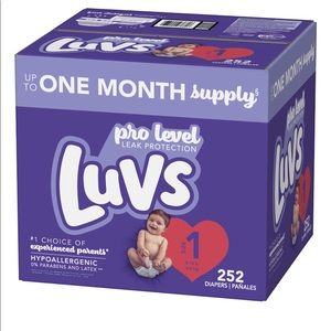 Luvs Pro Leak Protection Diapers, SZ 1, 252 Count